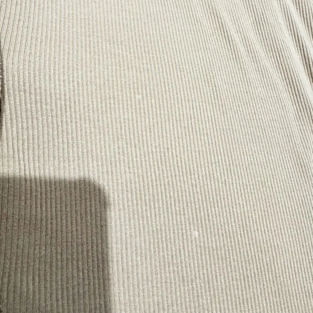 Skims Camel Ribbed Pajama Top Size Medium Long‎ Sleeve Button Down